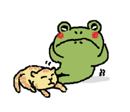 Frog and Cat sticker #4990590