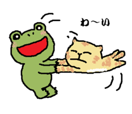 Frog and Cat sticker #4990592