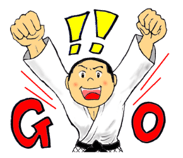 Shine! Judo boy sticker #4991041