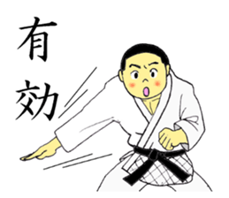Shine! Judo boy sticker #4991057