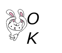 The bunny who is in love sticker #4991448