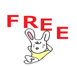 The bunny who is in love sticker #4991465