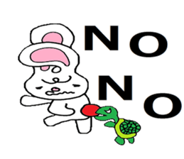 The bunny who is in love sticker #4991466