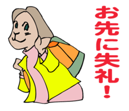 A rabbit is advising to her colleague. sticker #4991894