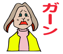 A rabbit is advising to her colleague. sticker #4991895