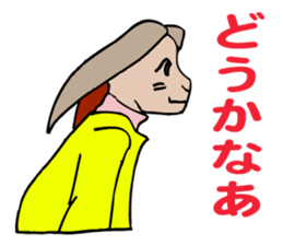 A rabbit is advising to her colleague. sticker #4991901