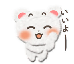 Cotton cute bear sticker #4993490