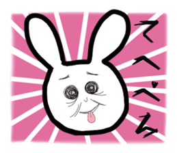 Bunny emoticons and faces sticker #4994078