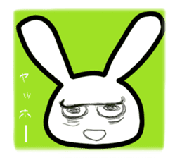 Bunny emoticons and faces sticker #4994079