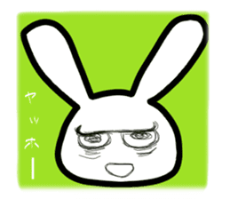 Bunny emoticons and faces sticker #4994079