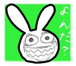 Bunny emoticons and faces sticker #4994080