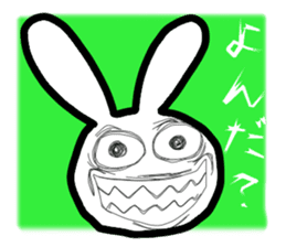 Bunny emoticons and faces sticker #4994080