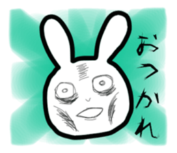 Bunny emoticons and faces sticker #4994081
