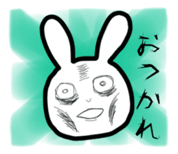 Bunny emoticons and faces sticker #4994081