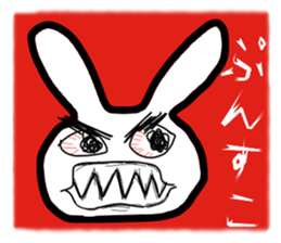 Bunny emoticons and faces sticker #4994082