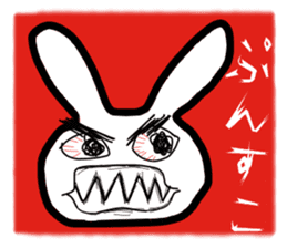 Bunny emoticons and faces sticker #4994082