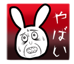 Bunny emoticons and faces sticker #4994084