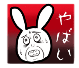 Bunny emoticons and faces sticker #4994084