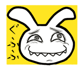 Bunny emoticons and faces sticker #4994085