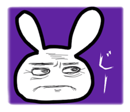 Bunny emoticons and faces sticker #4994086