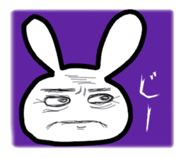 Bunny emoticons and faces sticker #4994086
