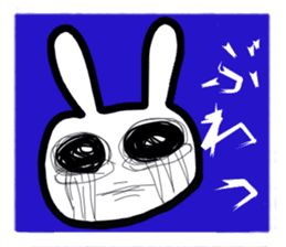 Bunny emoticons and faces sticker #4994091