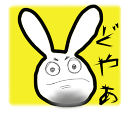 Bunny emoticons and faces sticker #4994093