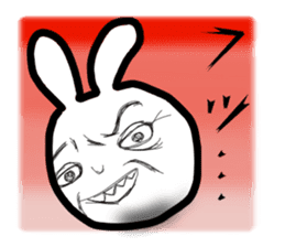 Bunny emoticons and faces sticker #4994094