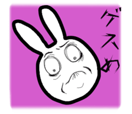 Bunny emoticons and faces sticker #4994096