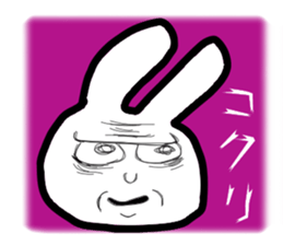 Bunny emoticons and faces sticker #4994100