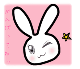 Bunny emoticons and faces sticker #4994101