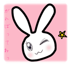 Bunny emoticons and faces sticker #4994101