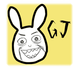 Bunny emoticons and faces sticker #4994102