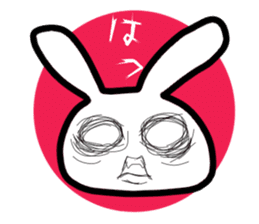 Bunny emoticons and faces sticker #4994105