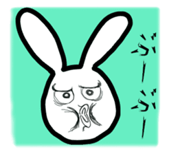 Bunny emoticons and faces sticker #4994106