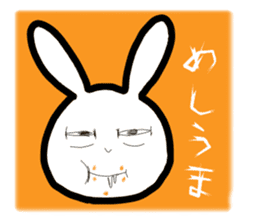 Bunny emoticons and faces sticker #4994107