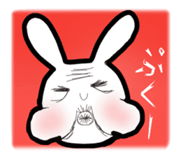 Bunny emoticons and faces sticker #4994109