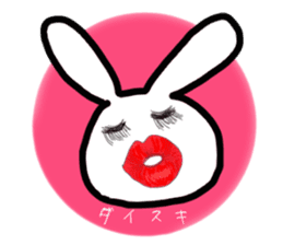 Bunny emoticons and faces sticker #4994110
