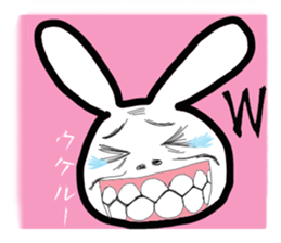 Bunny emoticons and faces sticker #4994112
