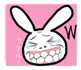 Bunny emoticons and faces sticker #4994112