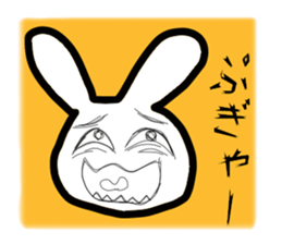 Bunny emoticons and faces sticker #4994113