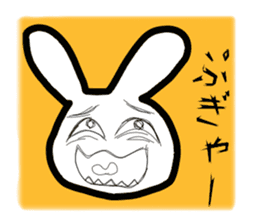 Bunny emoticons and faces sticker #4994113
