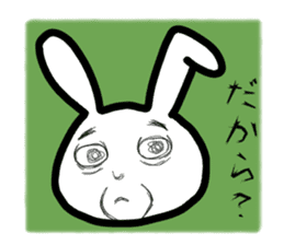 Bunny emoticons and faces sticker #4994114