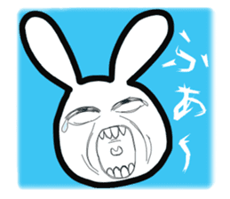 Bunny emoticons and faces sticker #4994115