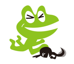 Daily life of a frog and tadpole sticker #4994200