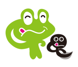Daily life of a frog and tadpole sticker #4994203