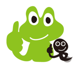 Daily life of a frog and tadpole sticker #4994206