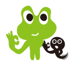 Daily life of a frog and tadpole sticker #4994207