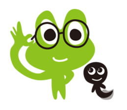 Daily life of a frog and tadpole sticker #4994208
