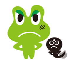 Daily life of a frog and tadpole sticker #4994210